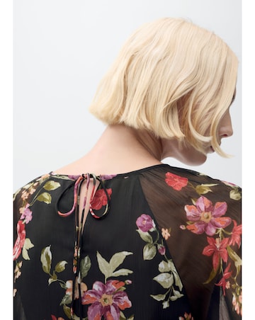 Mango Floral Ruffled Blouse