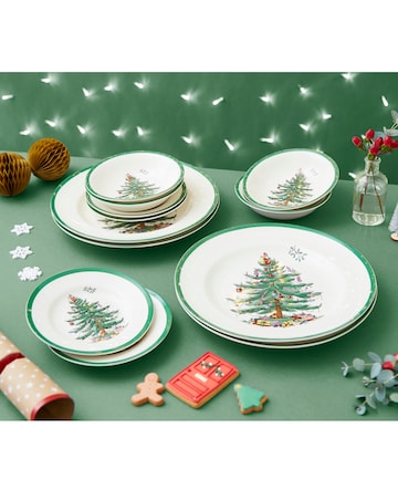 Spode Christmas Tree 12 Piece Dinner Set