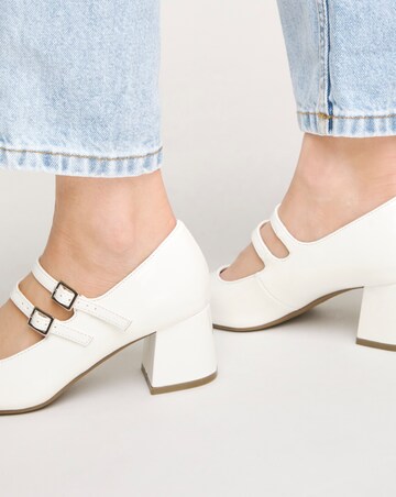 Kody Mary Jane Block Heeled Shoes Wide E Fit