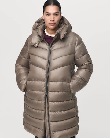 Mango Double Zip Hooded Puffer Coat
