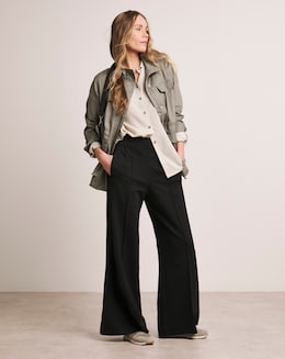 Anthology Black Ponte Pull On Wide Leg Trouser