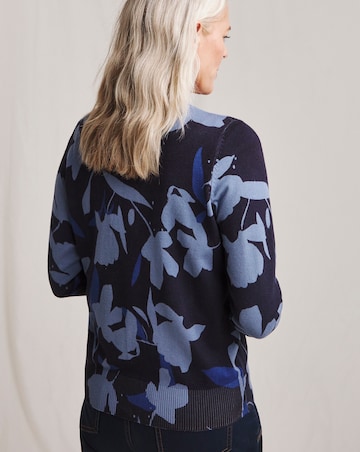 Julipa Blue Floral Printed Cardigan
