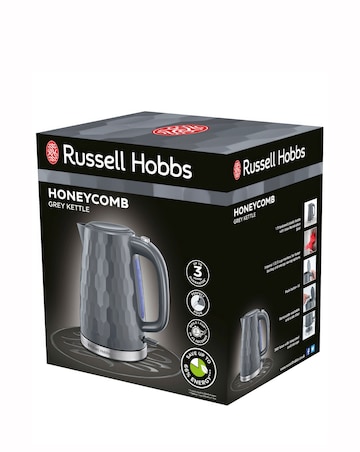 Russell Hobbs 26053 Textured Honeycomb Grey Kettle