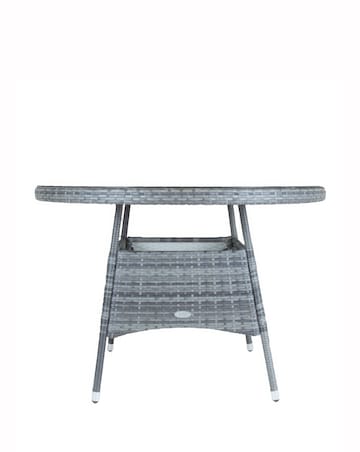 Charles Bentley 6 Seater Round Rattan Dining Set