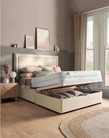 Silentnight Fabric Half Ottoman Divan Base Only