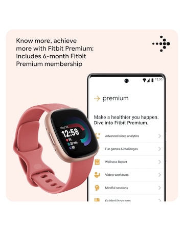 Fitbit Versa 4 Smart Watch - Pink Sand