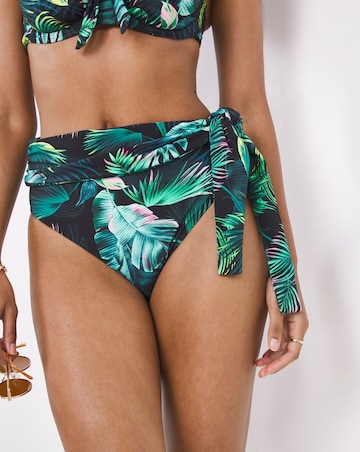 JD Williams Dark Tropics Fold Top Bikini Bottoms