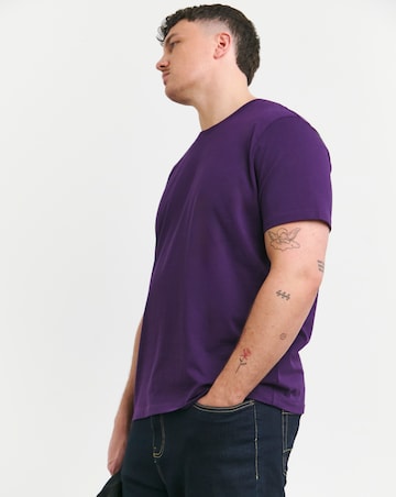 5 Pk Pure Cotton Crew Neck T-Shirts Long