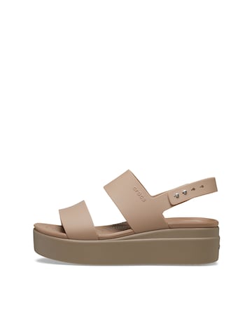 Crocs Latte/Mushroom Brooklyn Low Wedge - Standard Fit