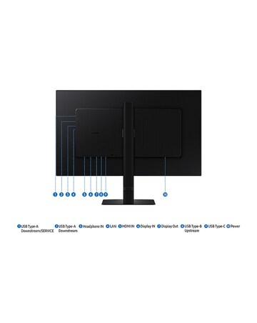 Samsung 27in ViewFinity S6 S60UD 100Hz QHD Ergonomic Monitor - Black