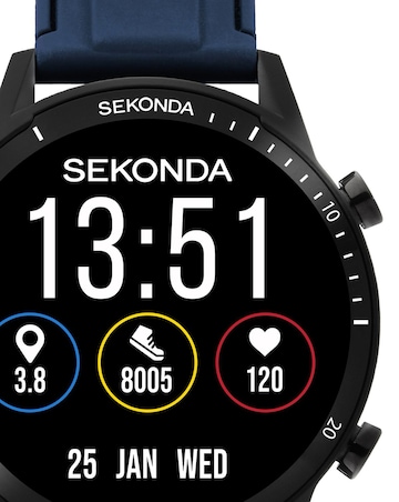 Sekonda Active Go 45mm Smart Watch - Navy