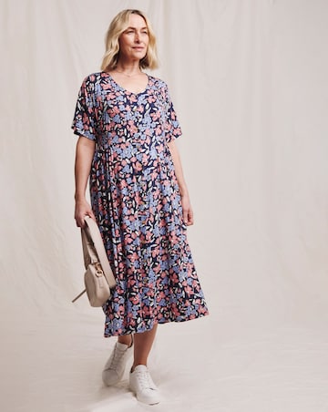 Julipa Jersey Button Through Midi Dress