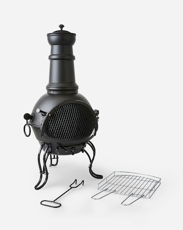 La Hacienda Murcia Medium Steel Chimenea with Grill