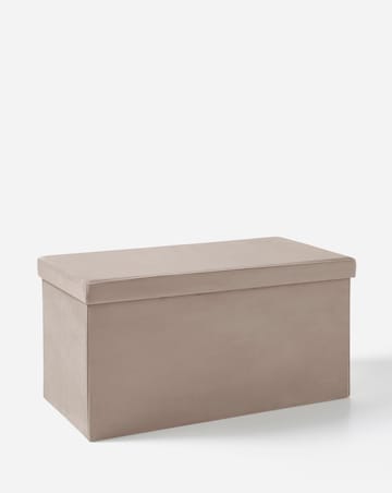 Velvet Foldable Storage Ottoman