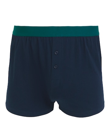 5 Pack Contrast Waist Loose Boxers - Dark Navy