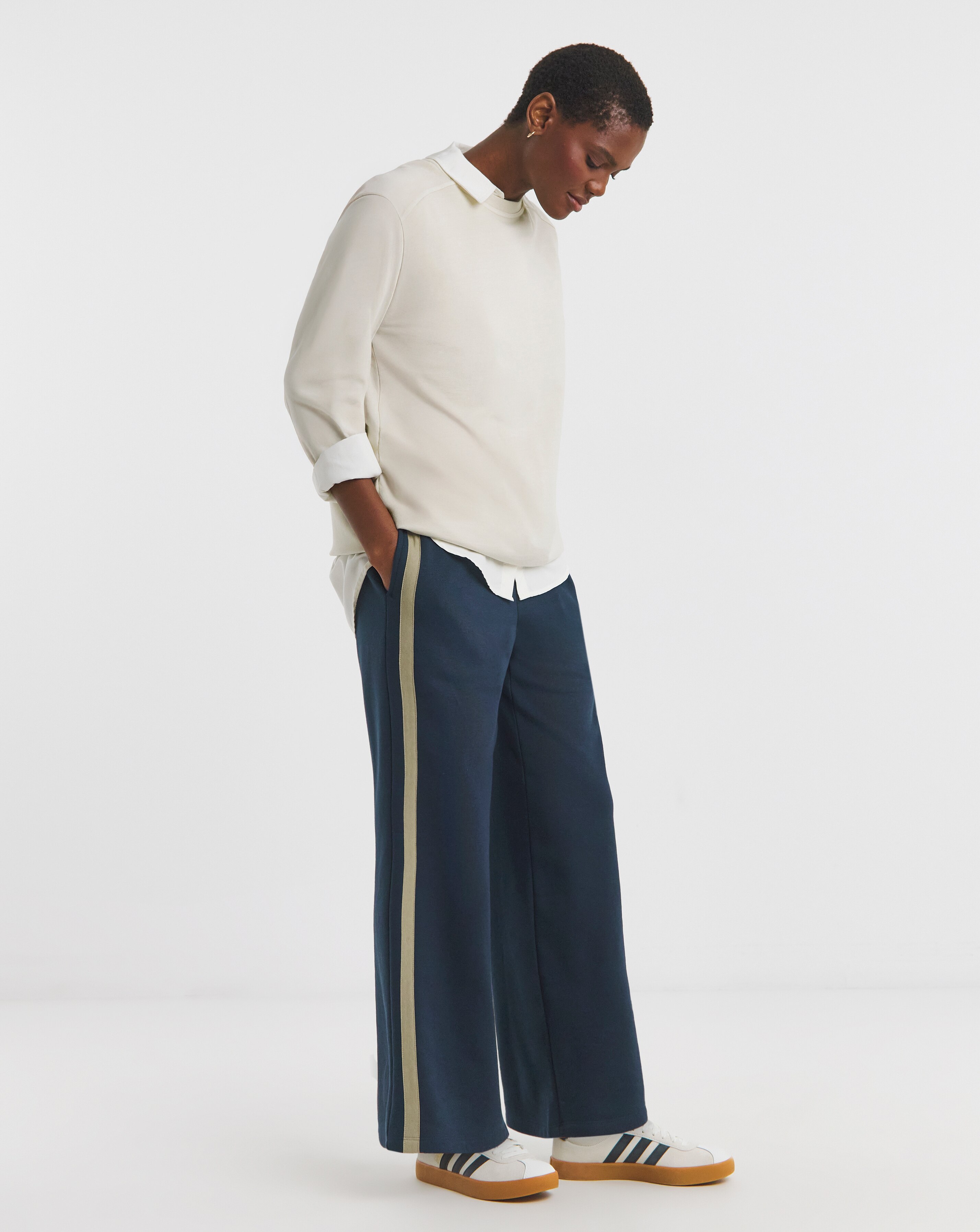Side Stripe Wide Leg Jogger