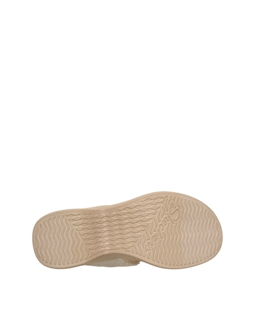 Skechers Cali Day Woven Stretch Foam Off White Sandals - Standard Fit (D)