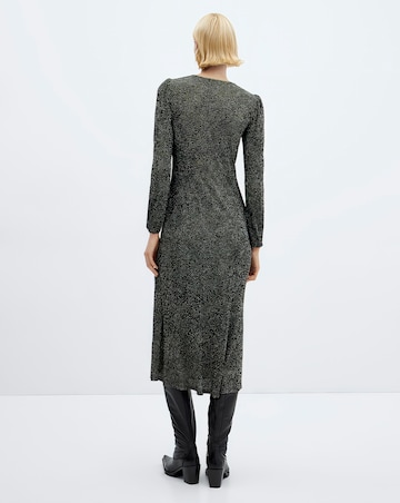 Mango Printed Bow Tie Dress