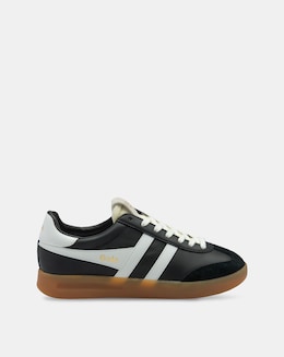 Gola Cyclone Leather Trainers - Black/White/Gum