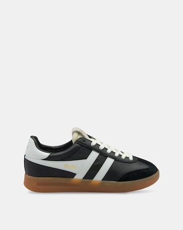 Gola Cyclone Leather Trainers - Black/White/Gum
