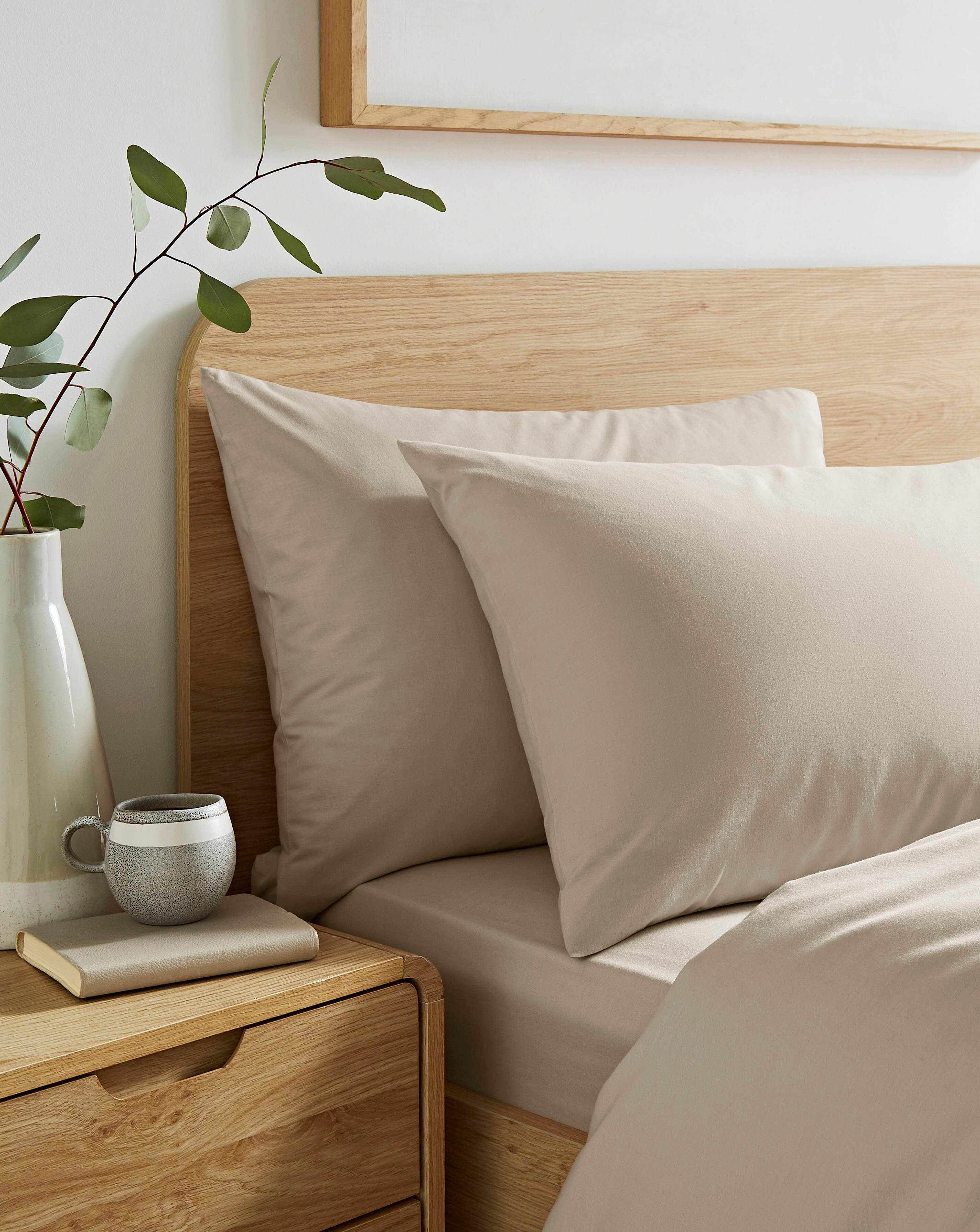 Easy Care Plain Dye Pack of 2 Housewife Pillowcases