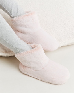 Lilo Fluffy Bootie Slippers - Wide Fit (E)