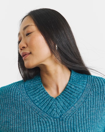 Re-luxe Teal V Neck Jumper