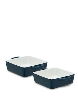 Barbary &amp; Oak Nattura Set of 2 Square Baking Dishes Teal