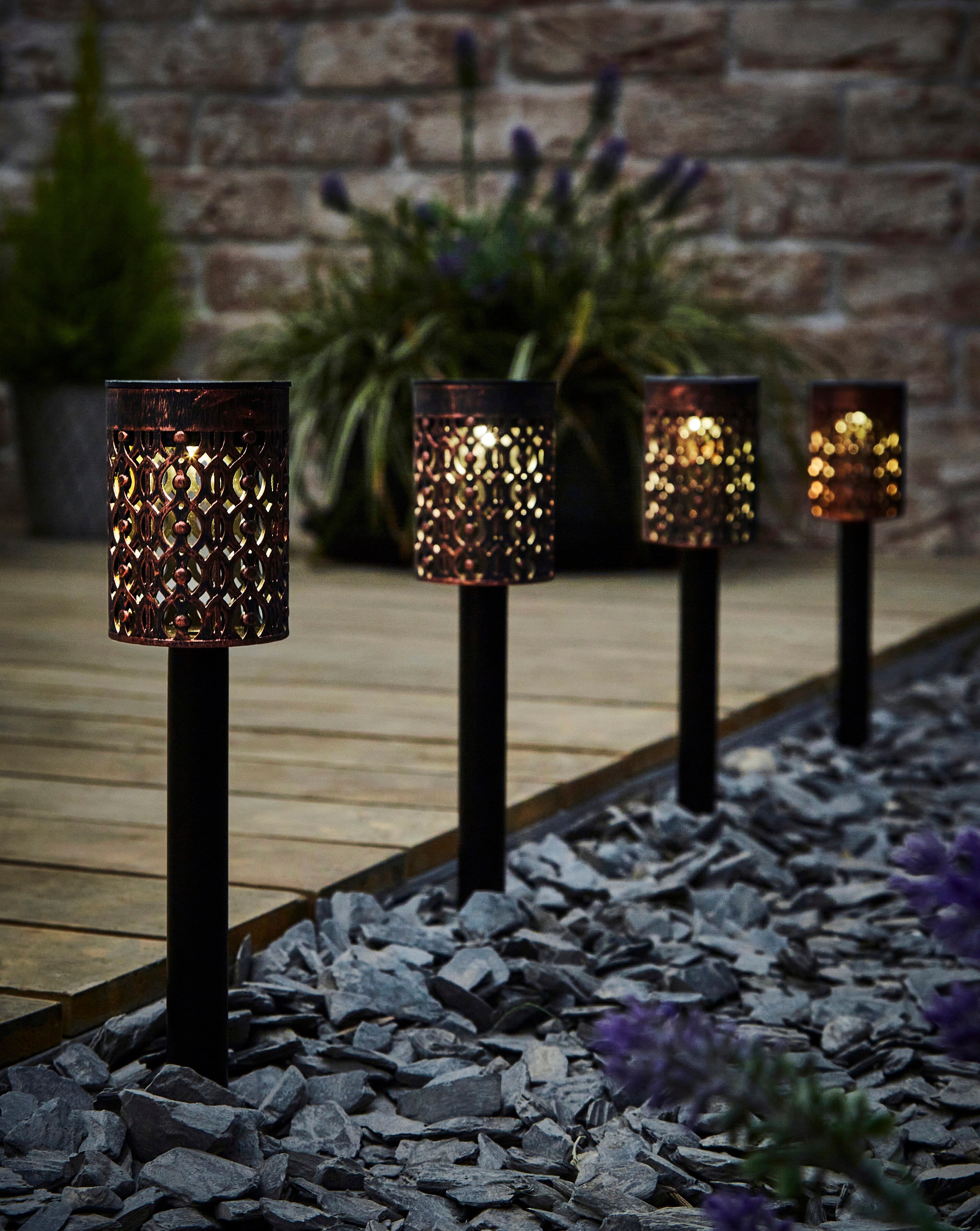 8 Moroccan Solar Stake Lights