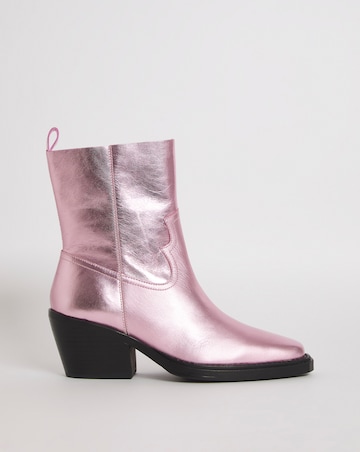 Rayla Stretch Western Cowboy Ankle Boots Ex Wide EEE Fit