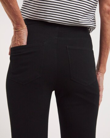 Black Stretch Bootcut Jersey Denim Jegging