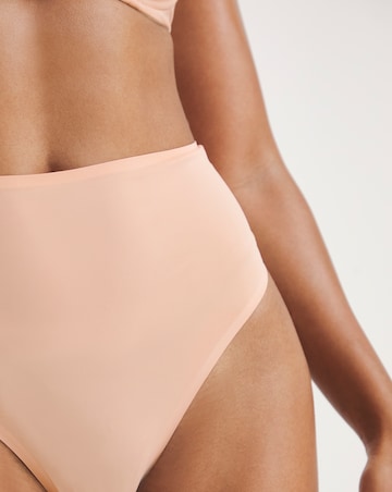 Figleaves Smoothing High Waisted Thong Latte