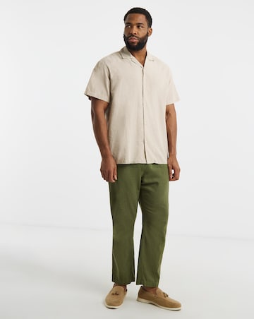 Jack & Jones Breeze Linen Blend Resort Shirt - Natural