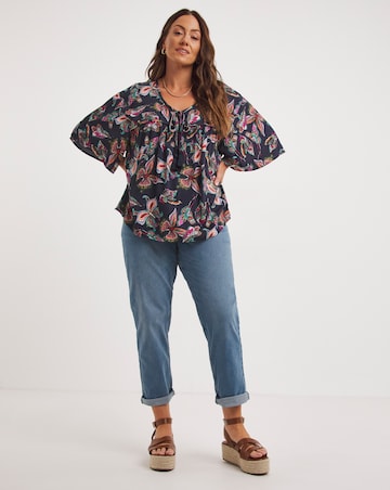 Joe Browns Navy Multi Beautiful Butterflies Top