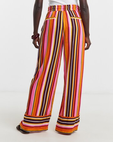 Linen Mix Wide Leg Trousers