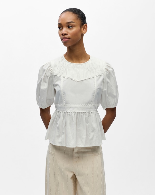 OBJECT Half Sleeve O-Neck Top
