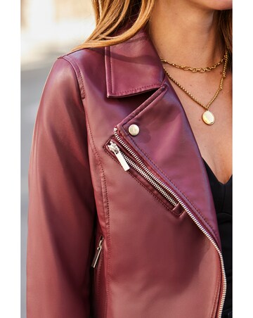 Sosandar Faux Leather Biker