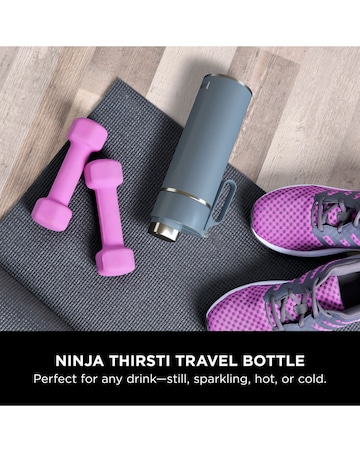 Ninja Thirsti Carbonated 20oz Bottle with Carbonation Lid in Blue