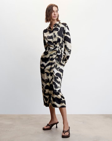 Mango Camila Printed Satin Dress