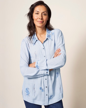 White Stuff Trailing Embroidered Shirt