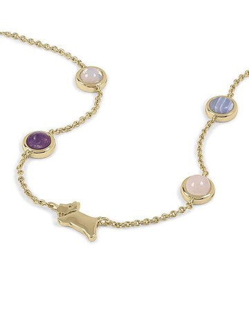 Radley 18ct Gold Plated Multi Stone Jumping Dog Charm Bracelet
