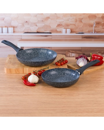 Russell Hobbs Nightfall Stone 2 Piece Frying Pan Set - 20cm, 24cm