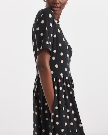 Soft Touch Half Sleeve Smock Dress