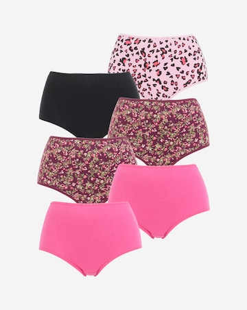 Pretty Secrets (6 Pack) Cotton Full Fit Brief Knickers