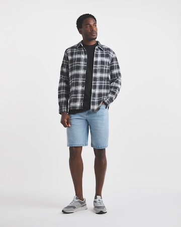 Union Embroid T-Shirt Long Length-Black