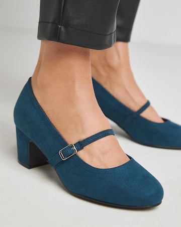 Lorraine Low Block Heel Mary Janes - Extra Wide Fit (EEE)