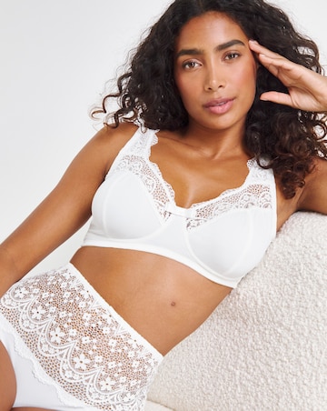 Pretty Secrets (2 Pack) Lottie Lace Non Wired Bras (B-F) White/Black