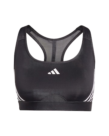 adidas Medium Support 3 Stripes Sports Bra