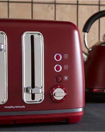 Morphy Richards Accents Pyramid Kettle & Toaster Rhubarb