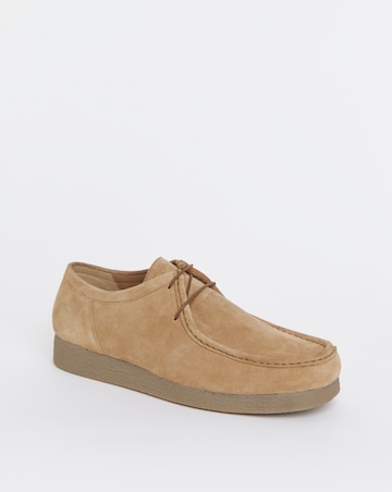 Suede Leather Lace Up Shoe Wide
